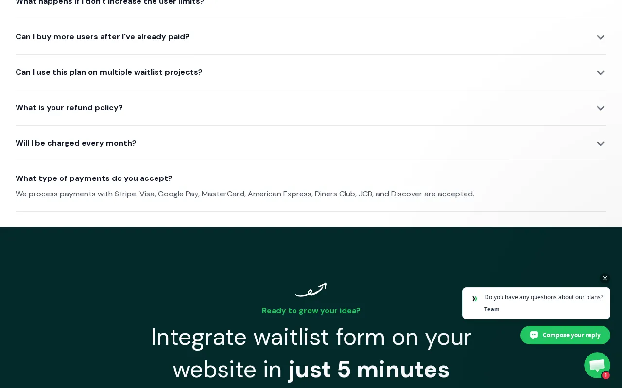 LaunchList — pricing page