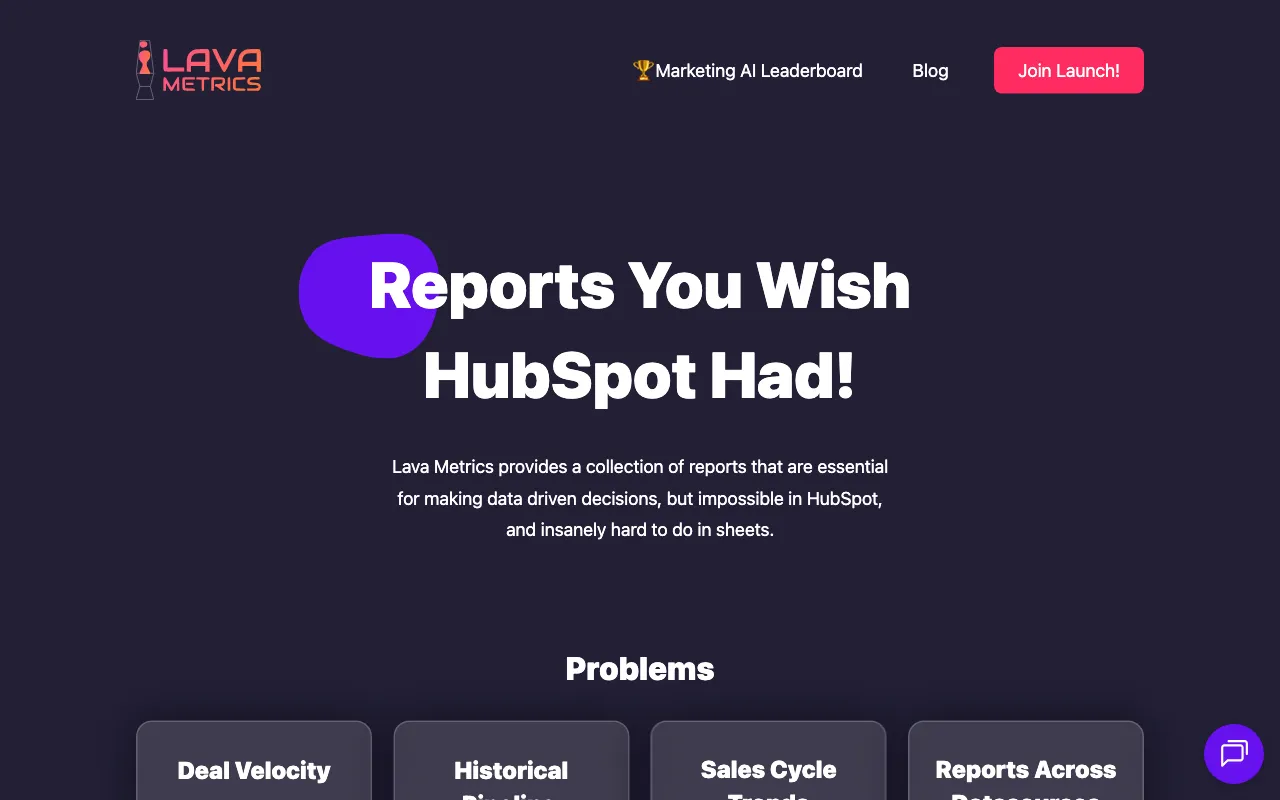 Lava Metrics — preview screenshot