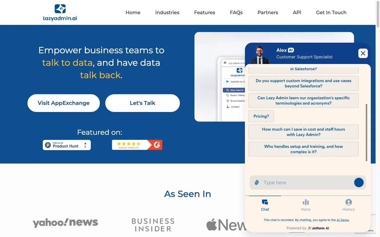 Lazy Admin AI-Powered Reporting Tool — preview screenshot