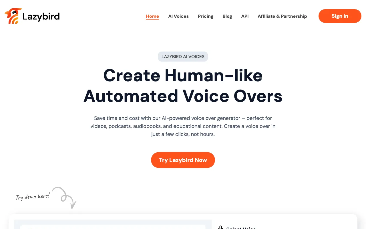 Lazybird — preview screenshot