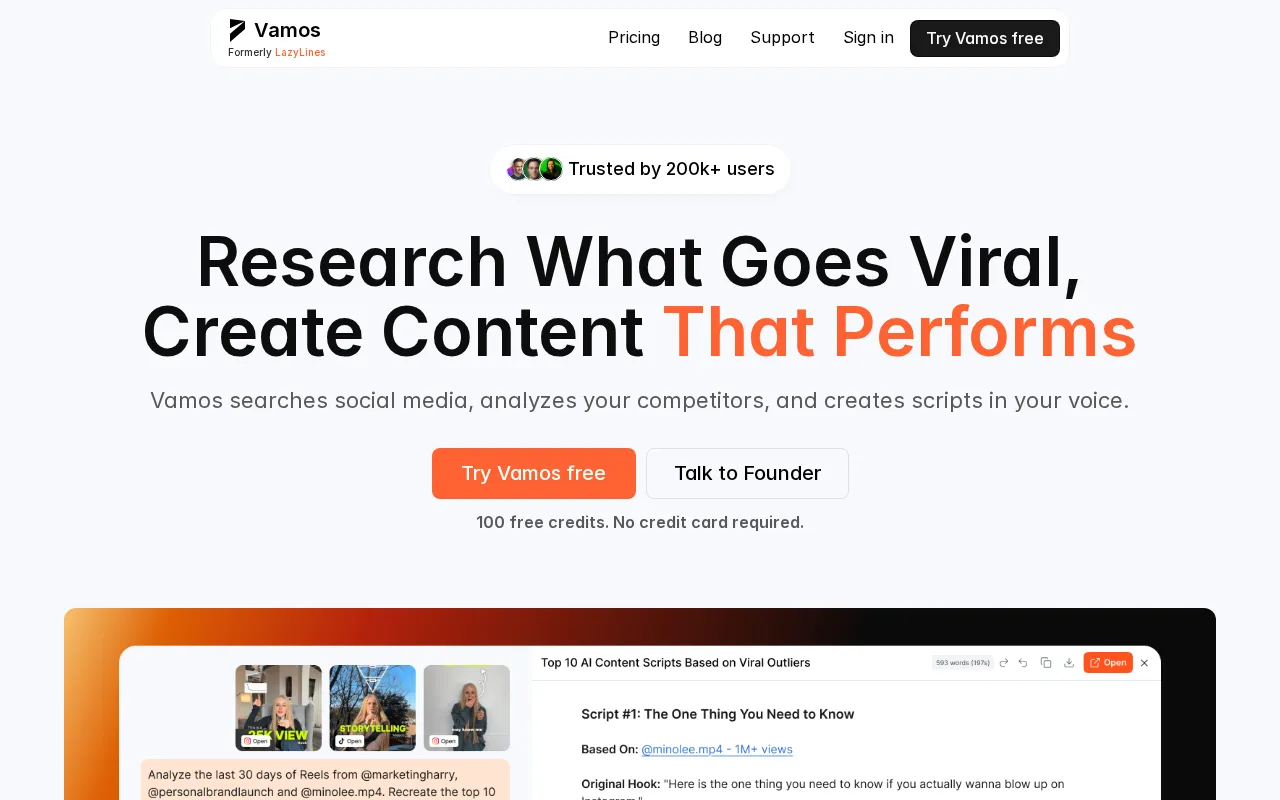 Vamos — preview screenshot