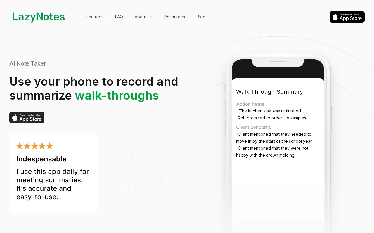 LazyNotes — preview screenshot