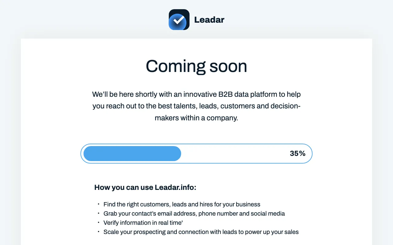 Leadar — preview screenshot