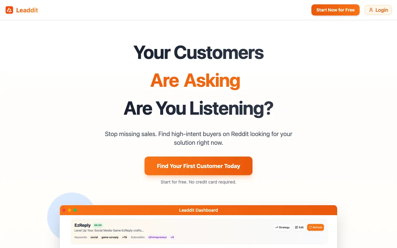 Leaddit — preview screenshot