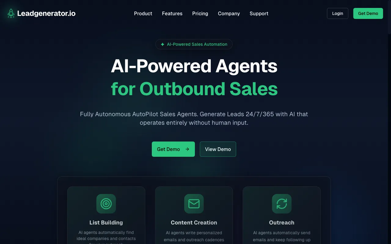 Leadgenerator.io — preview screenshot
