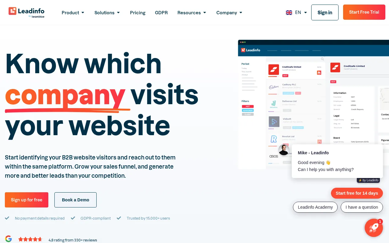Leadinfo — preview screenshot