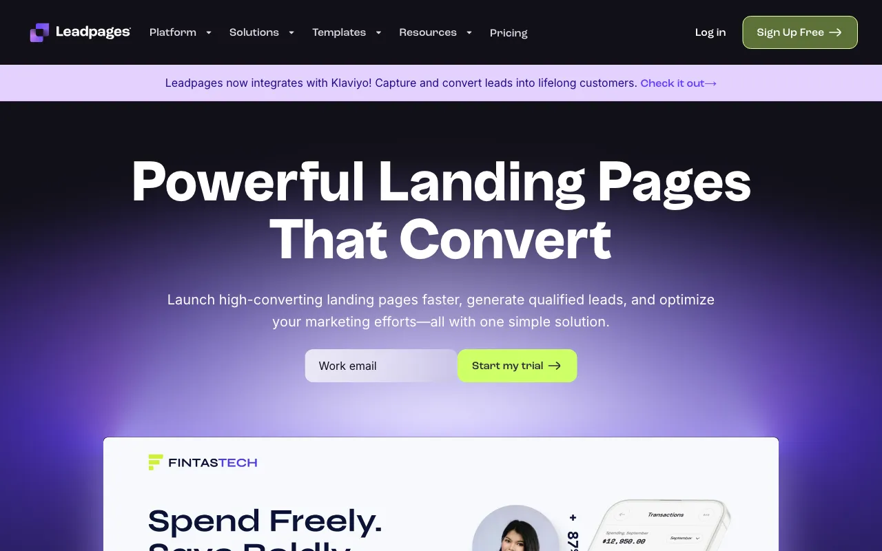Leadpages — preview screenshot