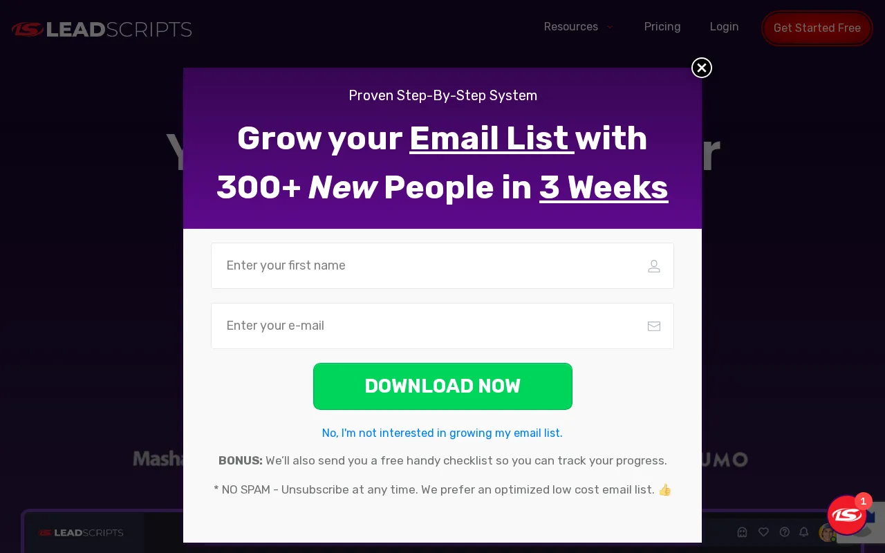 LeadScripts — preview screenshot