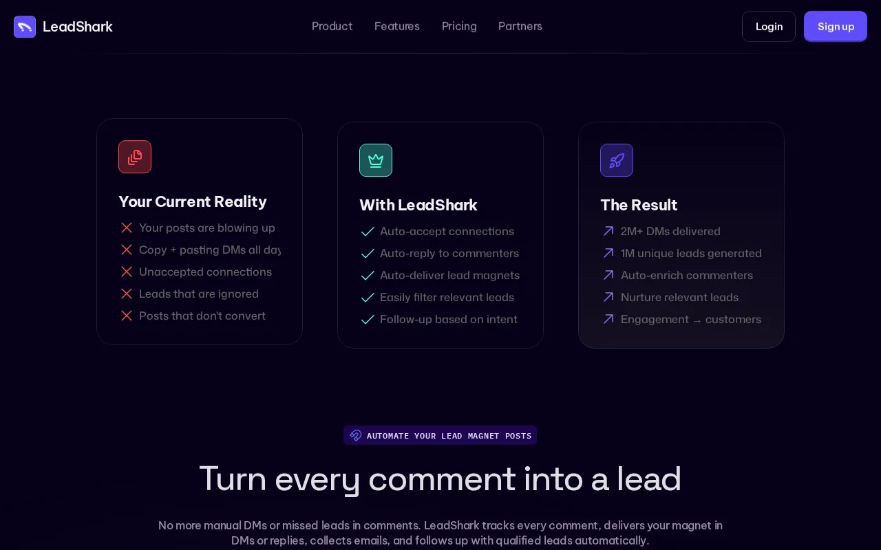 LeadShark — pricing page