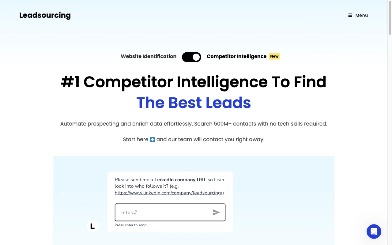 Leadsourcing — preview screenshot