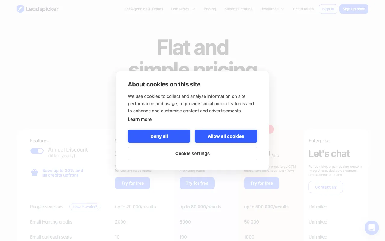 Leadspicker — pricing page