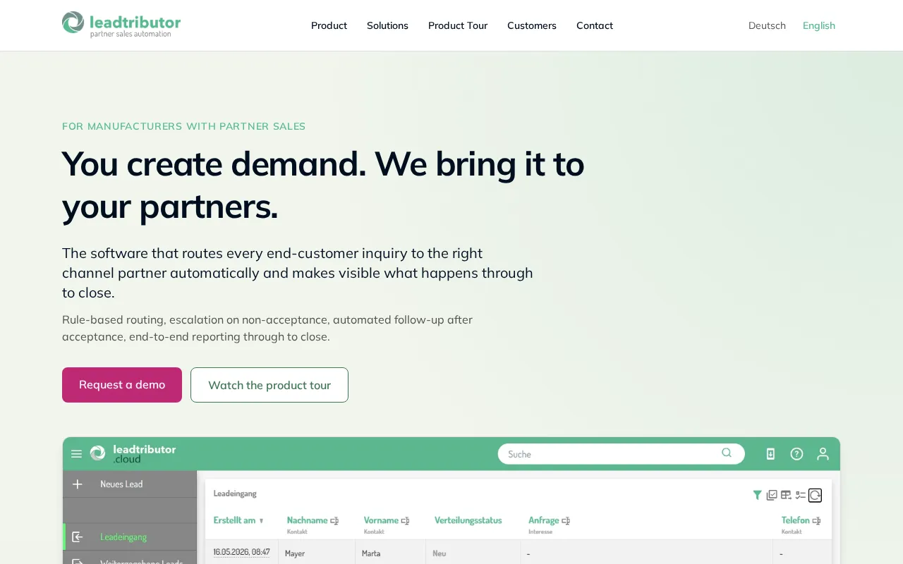 Leadtributor — preview screenshot