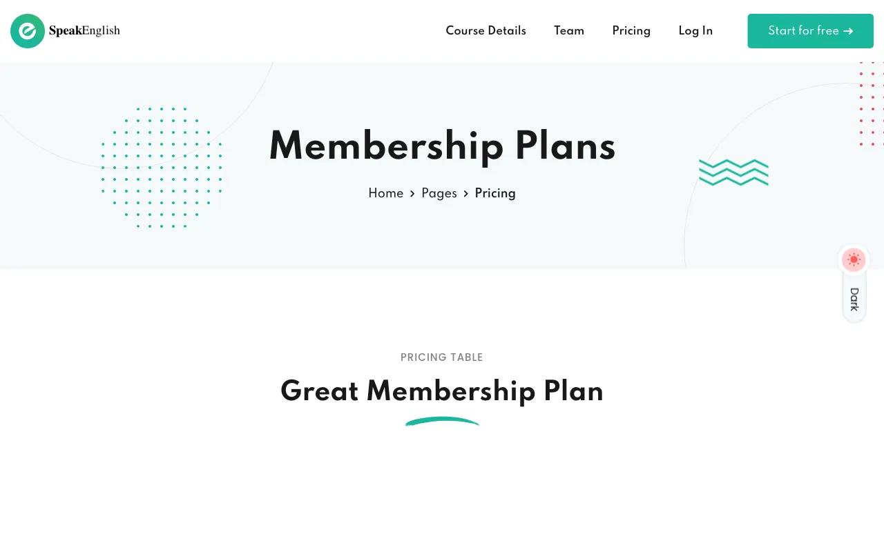 Learn English with Aileen — pricing page