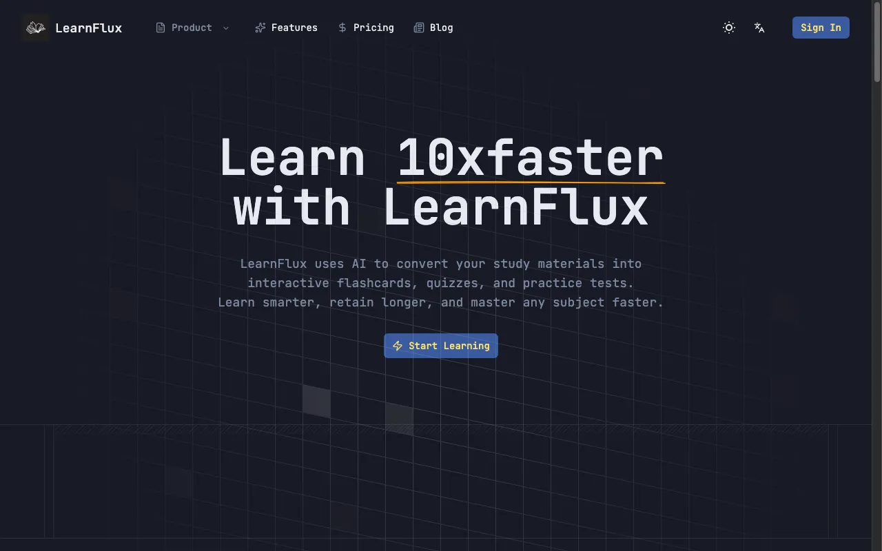 LearnFlux — preview screenshot