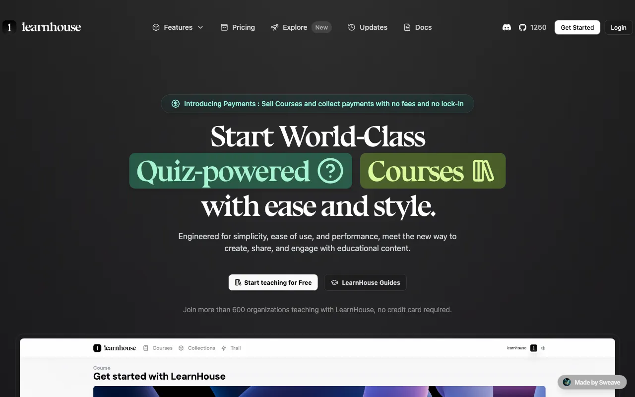 LearnHouse — preview screenshot