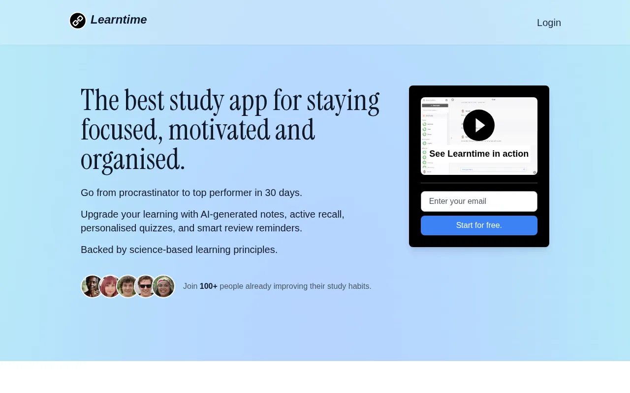 Learntime — preview screenshot