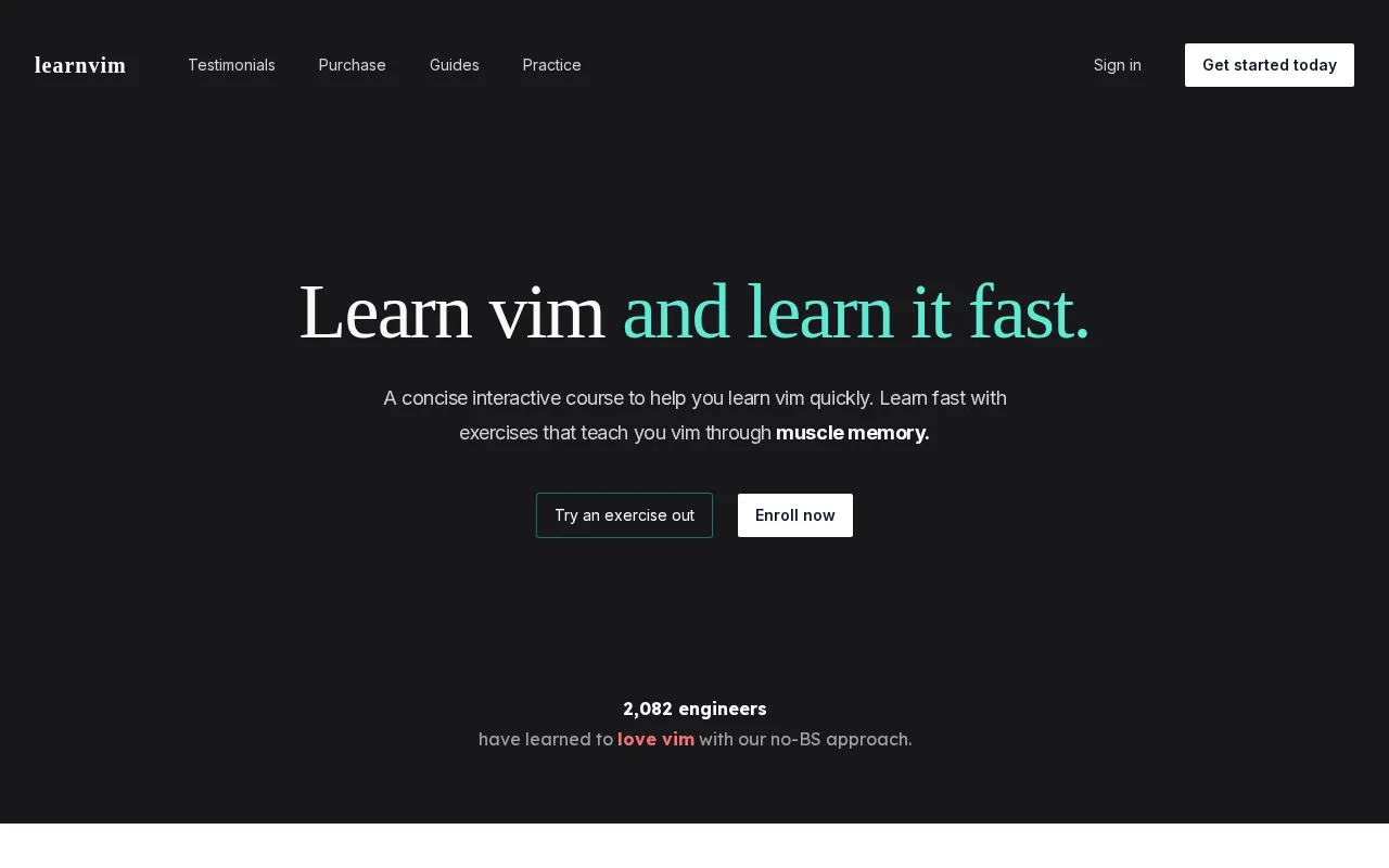 learnvimhere — preview screenshot