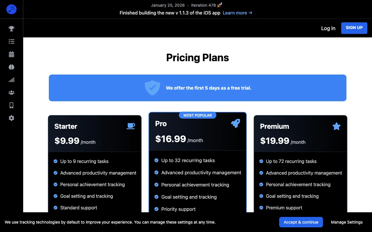 Lebenmaster — pricing page