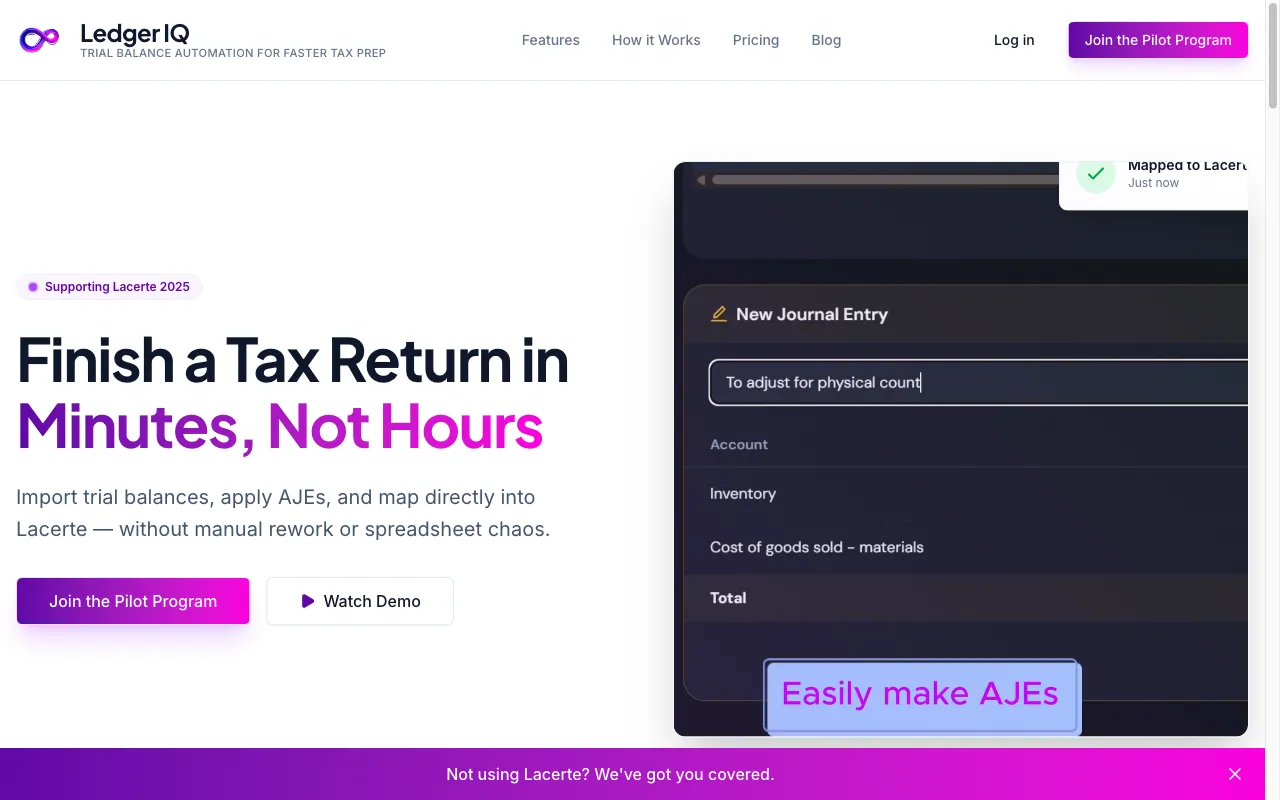 Ledger IQ — pricing page