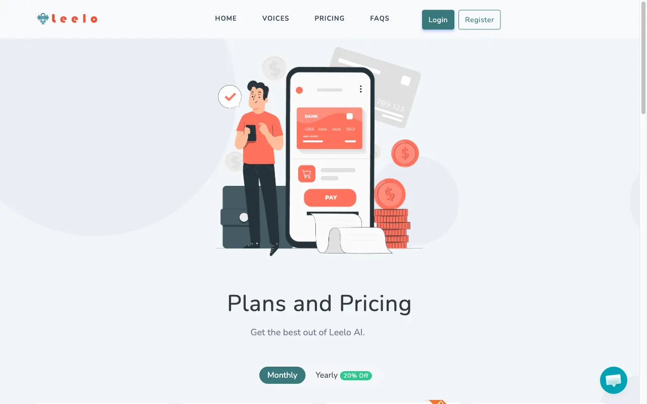 Leelo-ai — pricing page
