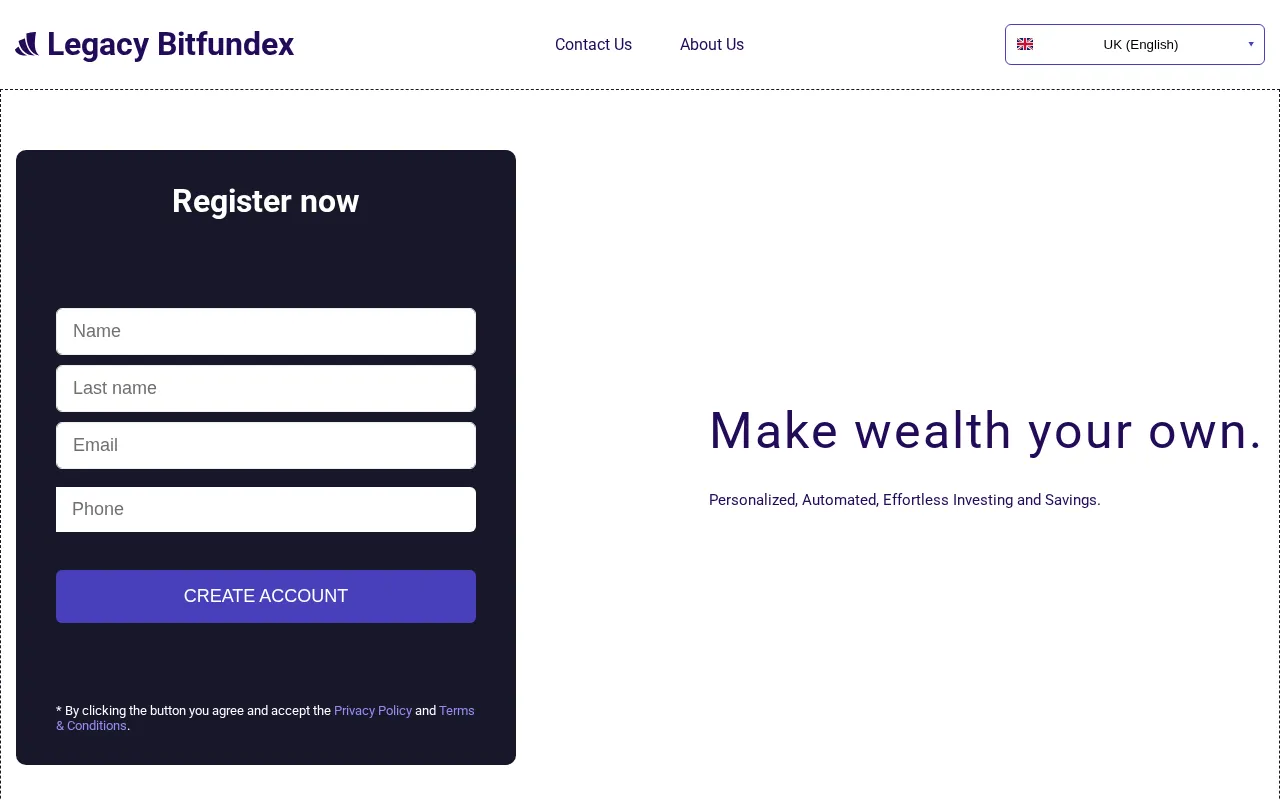 Legacy Bitfundex — preview screenshot