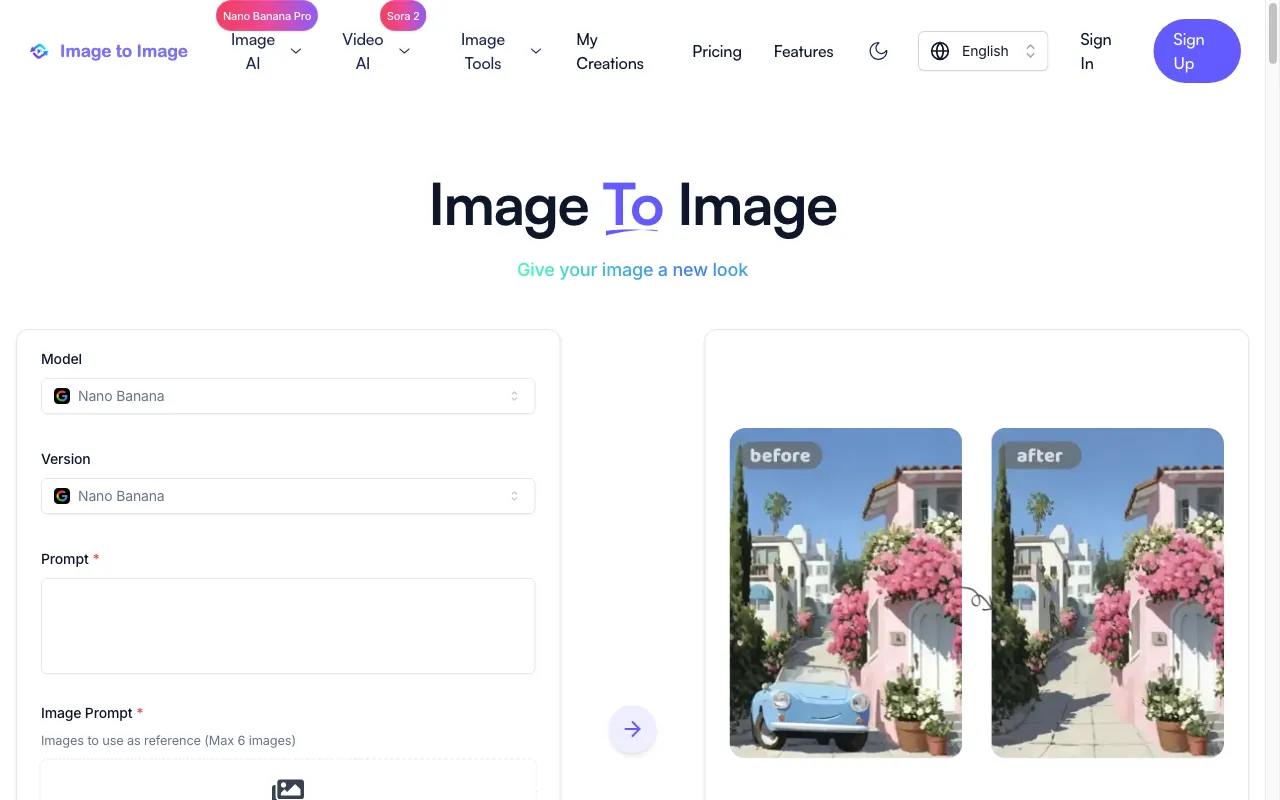 Image to Image — preview screenshot