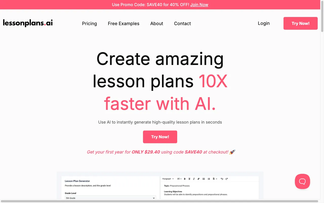LessonPlans.ai — preview screenshot