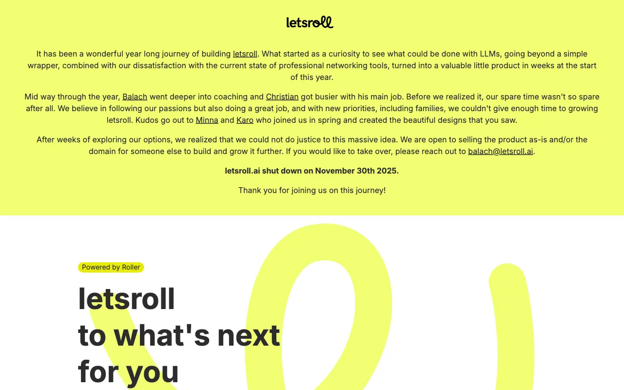 Letsroll.ai — preview screenshot
