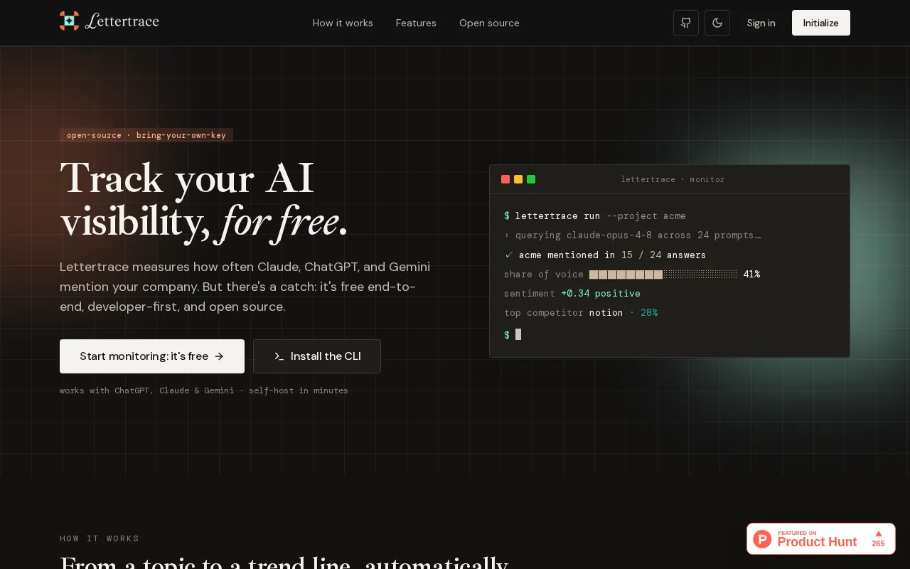 Lettertrace — preview screenshot