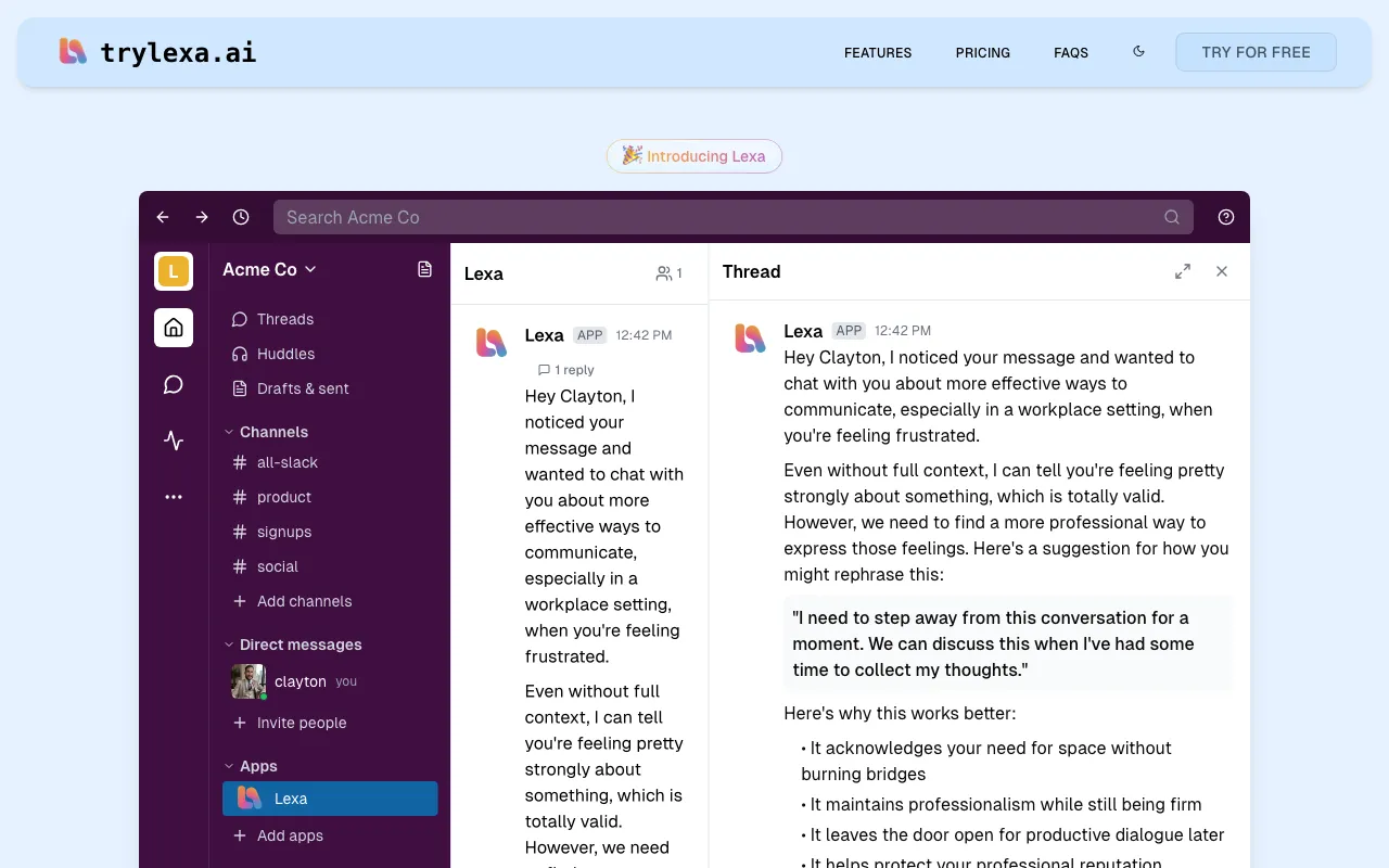 LexaAI — preview screenshot