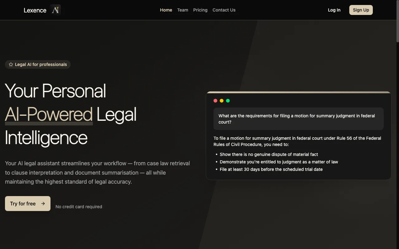 Lexence — preview screenshot