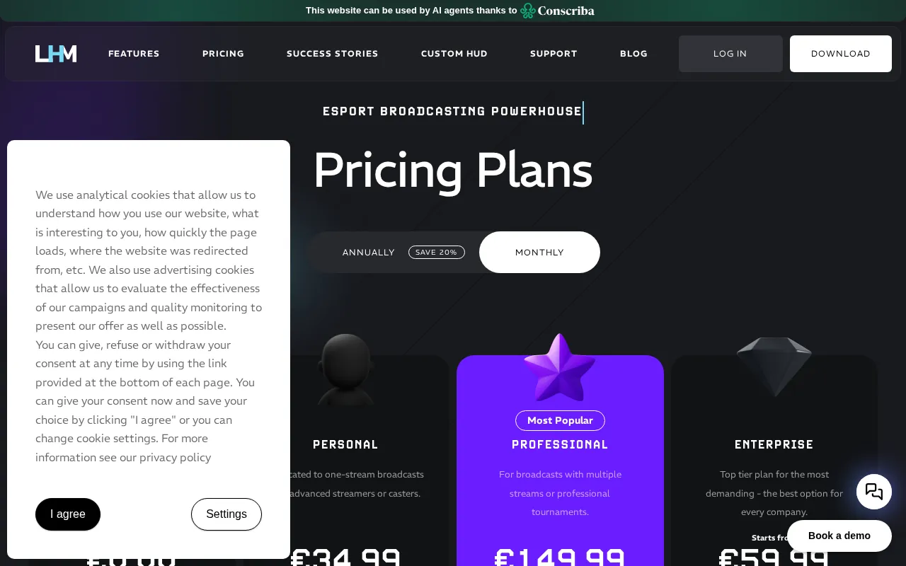 LHM.gg — pricing page