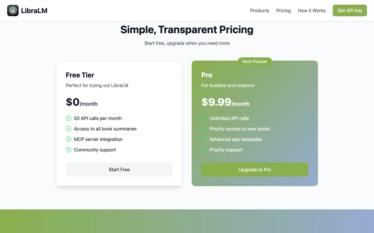 LibraLM — pricing page