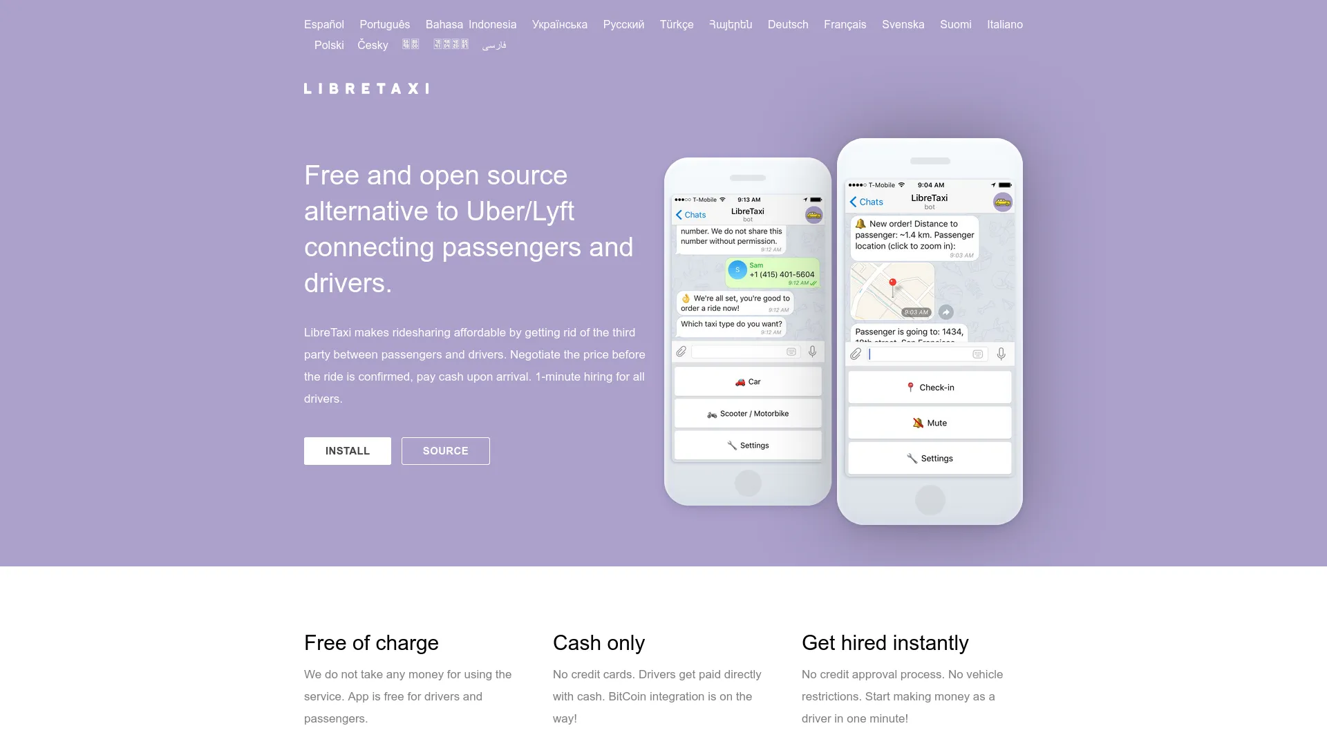 LibreTaxi — preview screenshot