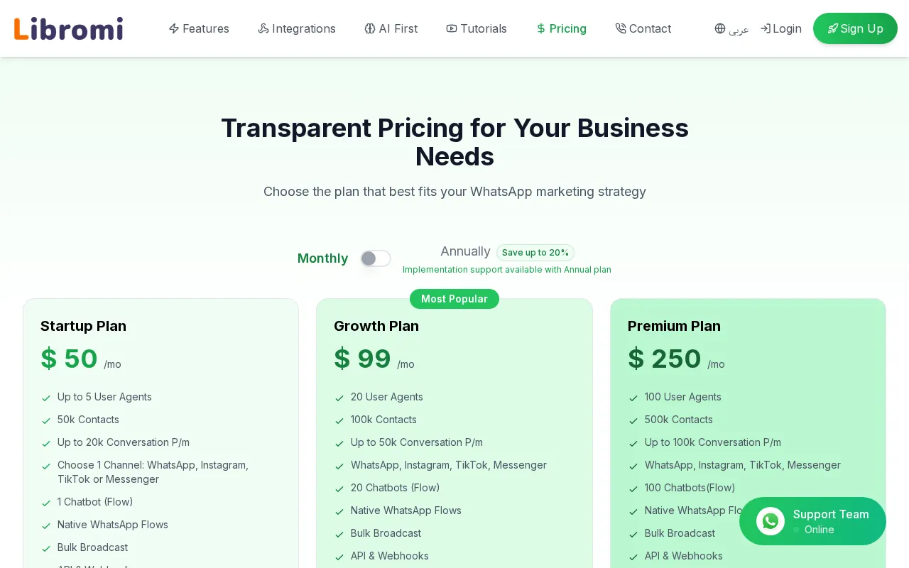 Libromi Connect — pricing page