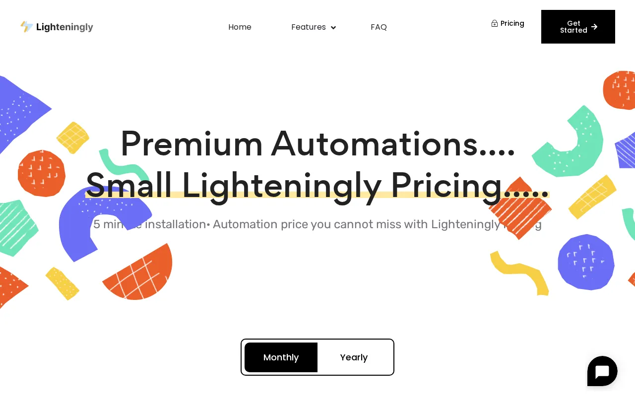 Lighteningly AI — pricing page