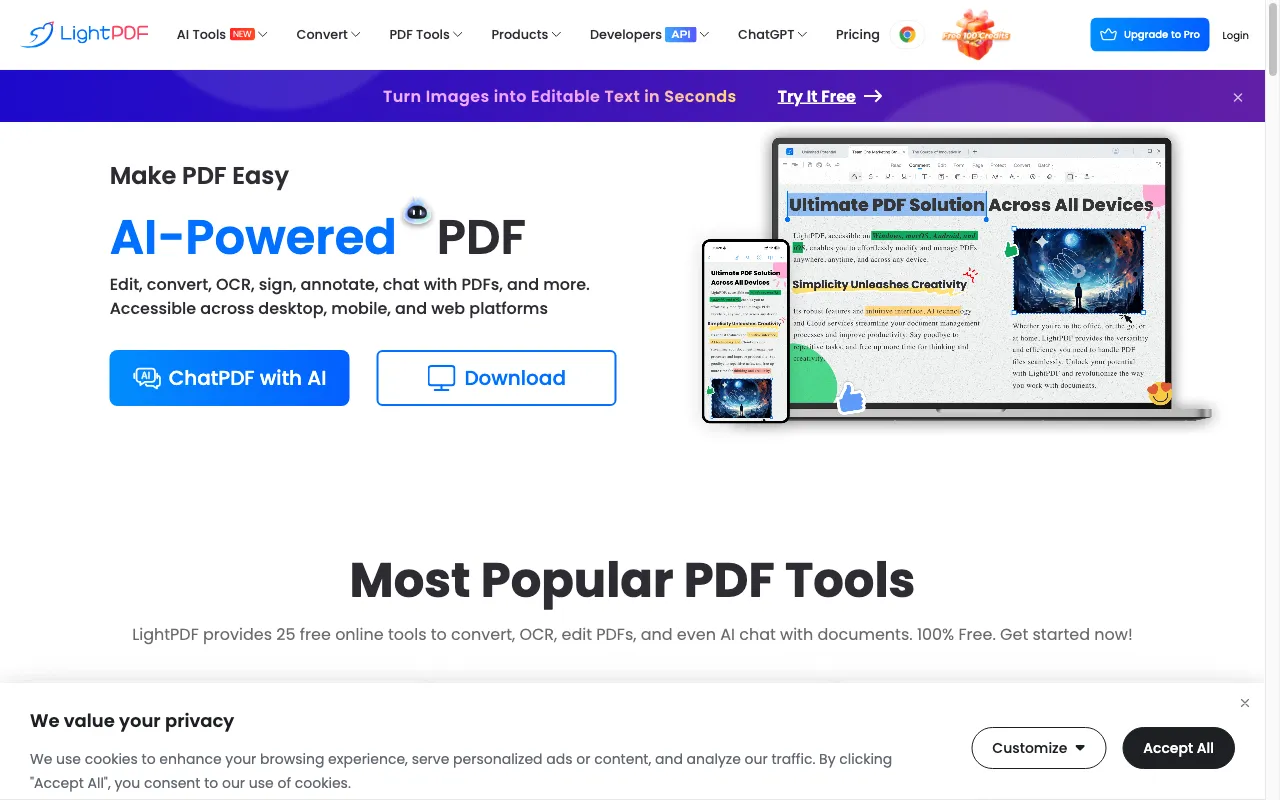 LightPDF — preview screenshot