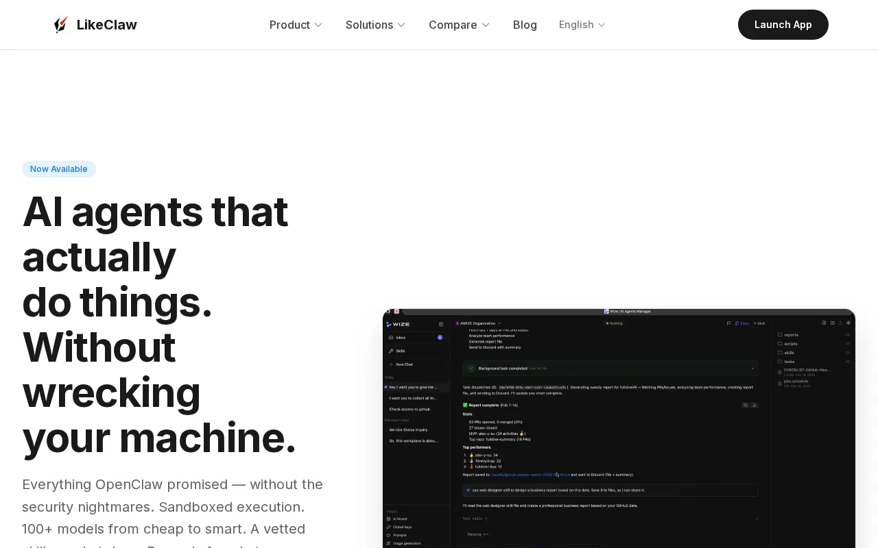 LikeClaw — preview screenshot
