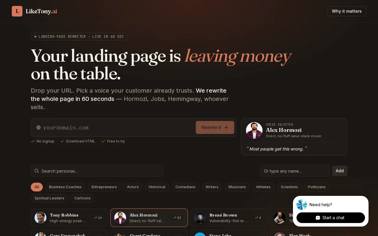 LikeTony.ai — preview screenshot
