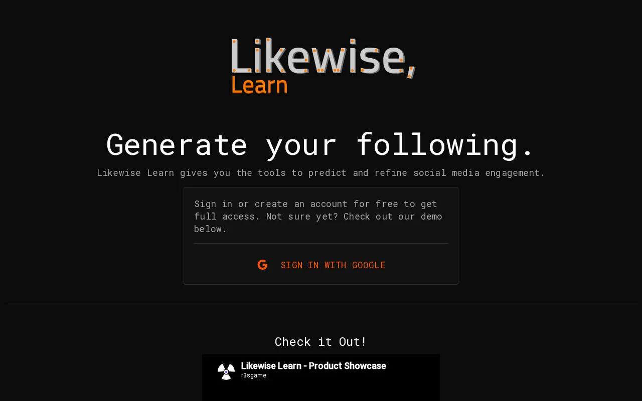 Likewise Learn — preview screenshot