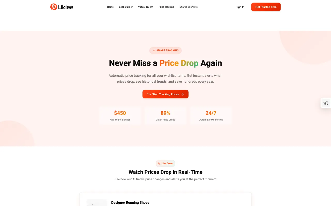 Likiee — pricing page