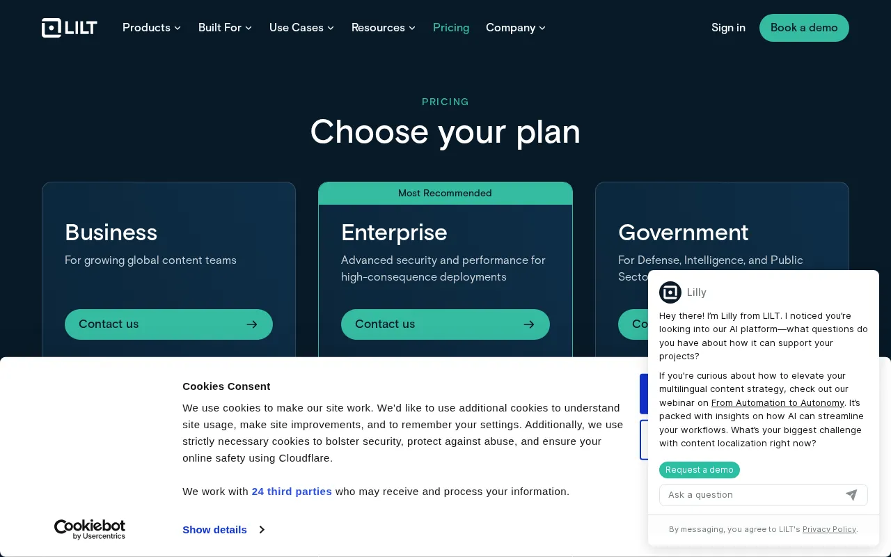 LILT — pricing page
