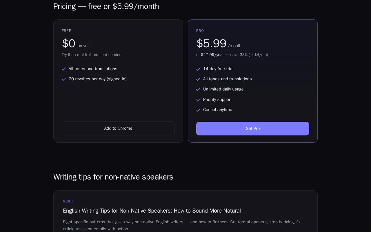 Limato — pricing page