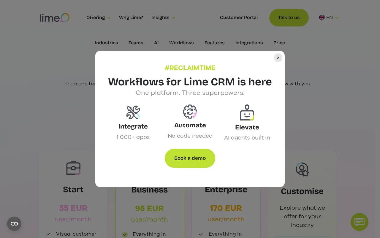 Lime Technologies — pricing page