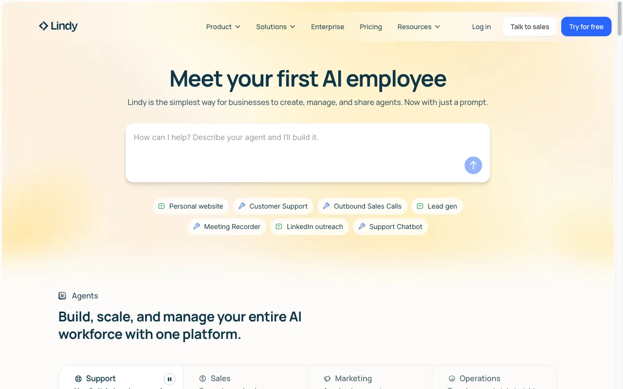 Lindy AI — preview screenshot