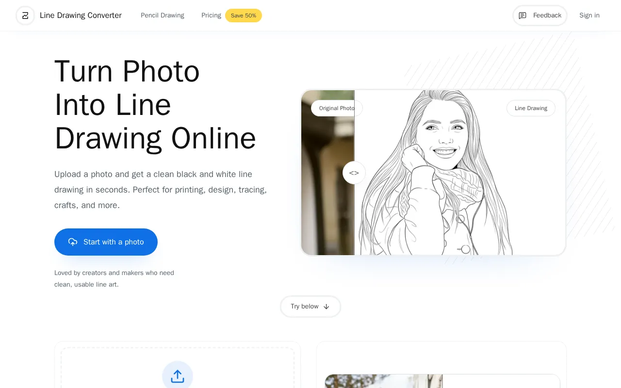 Line Drawing Converter — preview screenshot