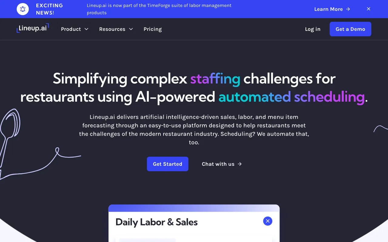 lineup.ai — preview screenshot