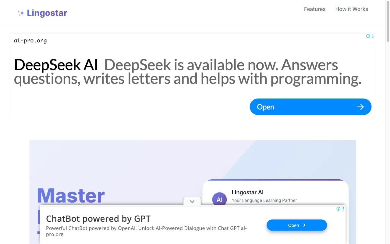 Lingostar.ai — preview screenshot
