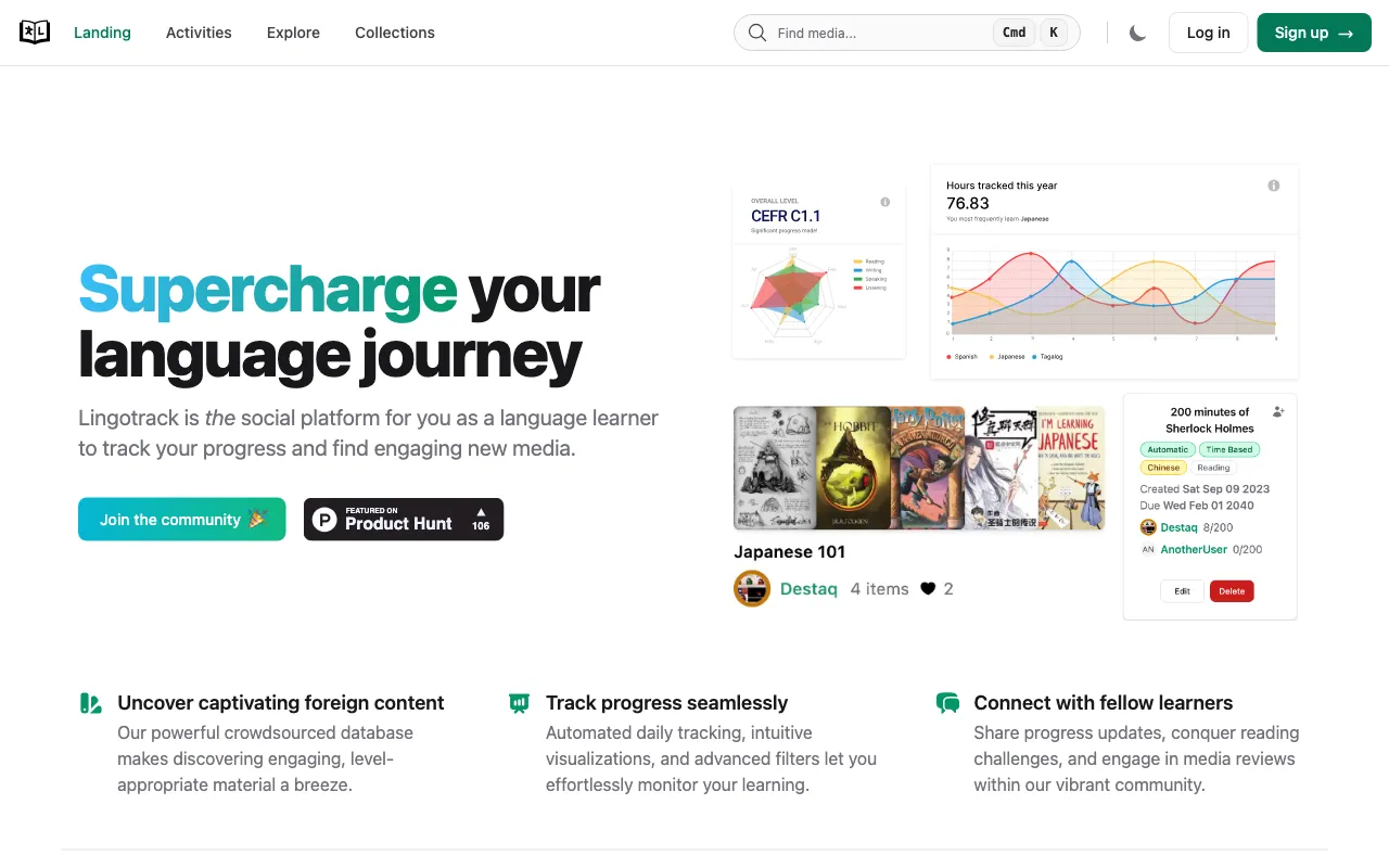 Lingotrack — preview screenshot