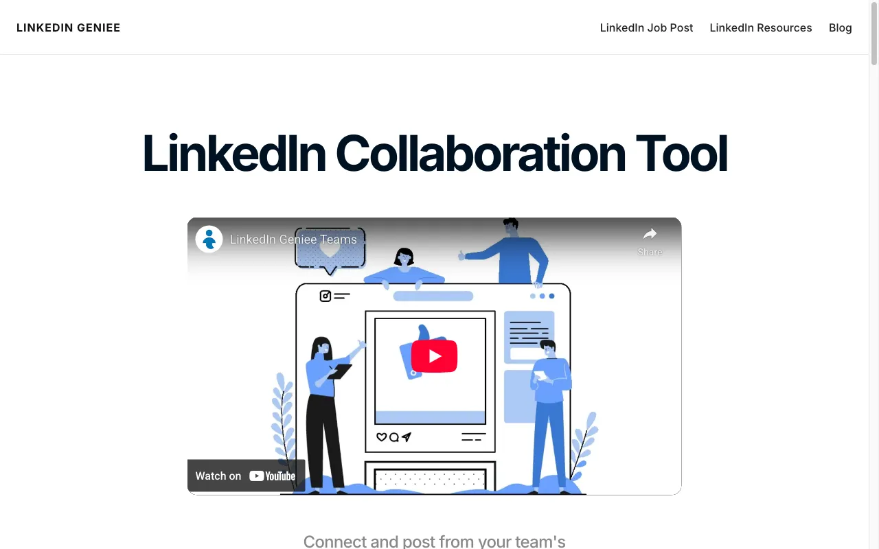Linkedin Geniee — preview screenshot